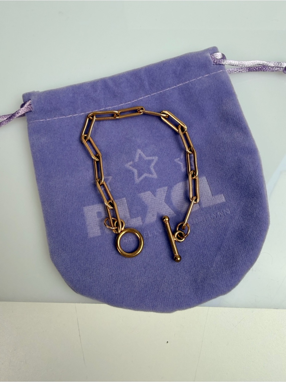 Rachel Lynn x Corri Lynn Paperclip Chain Bracelet Gold Tone